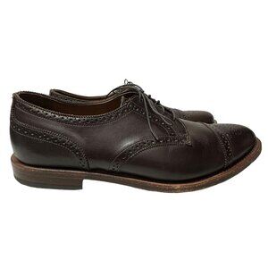 Allen Edmonds Lexington Oxford Shoes Mens 11.5 D Burgundy Leather Brogue Cap-Toe